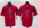 Cheap Men's Houston Texans #1 Stefon Diggs Red Vapor Untouchable Stitched Football Jersey