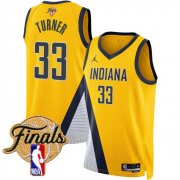 Men's Indiana Pacers #33 Myles Turner Yellow 2025 Finals Statement Edition Stitched Basketball Jersey Cheap