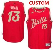 Men's Chicago Bulls Custom Revolution 30 Swingman 2015 Christmas Day Red Jersey Cheap