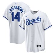 Men's Kansas City Royals #14 Jac Caglianone Nike White Home Replica Jerse Cheap