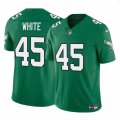 Cheap Men's Philadelphia Eagles #45 Devin White Green 2023 F.U.S.E Throwback Vapor Untouchable Limited Football Stitched Jersey
