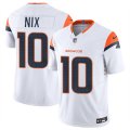 Cheap Men's Denver Broncos #10 Bo Nix White 2024 Draft F.U.S.E. Vapor Limited Football Stitched Jersey