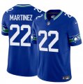 Men's Seattle Seahawks #22 Damien Martinez Royal 2025 F.U.S.E Throwback Vapor Limited Football Stitched Jersey Cheap Wholesale