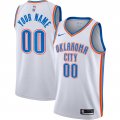 Cheap Mens Oklahoma City Thunder White Nike Custom Association Edition Swingman Jersey