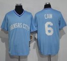 Wholesale Cheap Royals #6 Lorenzo Cain Light Blue Cooperstown Stitched MLB Jersey