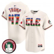 Cheap Men's Cleveland Guardians #47 Donald Trump Cream Mexico Vapor Premier Limited Stitched Baseball Jersey