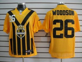 Wholesale Cheap Nike Steelers #26 Rod Woodson Gold 1933s Throwback Men\'s Stitched NFL Elite Jersey
