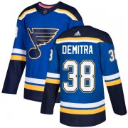 Wholesale Cheap Adidas Blues #38 Pavol Demitra Blue Home Authentic Stitched NHL Jersey