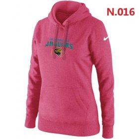 Wholesale Cheap Women\'s Nike Jacksonville Jaguars Heart & Soul Pullover Hoodie Pink