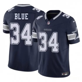 Cheap Men\'s Dallas Cowboys #34 Jaydon Blue Navy 2025 F.U.S.E Draft Vapor Untouchable Limited Football Stitched Jersey