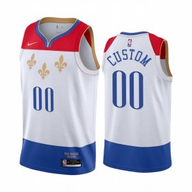 Wholesale Cheap Men\'s Nike Pelicans Personalized White NBA Swingman 2020-21 City Edition Jersey