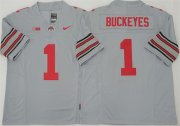 Cheap Men's Ohio State Buckeyes #1 Buckeyes Gray 2025 F.U.S.E. Limited Stitched Jersey