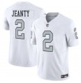 Cheap Men's Las Vegas Raiders #2 Ashton Jeanty White 2025 F.U.S.E. Vapor Stitched Football Jerseys