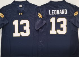 Cheap Men\'s Notre Dame Fighting Irish #13 Riley Leonard Navy 2025 F.U.S.E. Limited Stitched Jersey