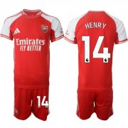 Men's Arsenal F.C #14 Thierry Henry Red 2025 Home Soccer Jersey Suit Cheap