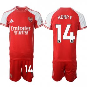 Men\'s Arsenal F.C #14 Thierry Henry Red 2025 Home Soccer Jersey Suit Cheap