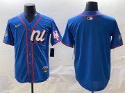 Cheap Men's National League New York Mets Blank Blue 2025 All-Star Edition Limited Stitched Baseball Jersey