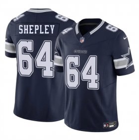 Men\'s Dallas Cowboys #64 Dakoda Shepleys Navy 2025 F.U.S.E. Vapor Untouchable Limited Football Stitched Jersey Cheap