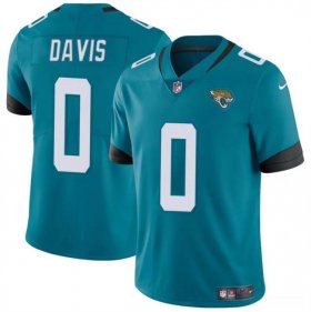 Cheap Men\'s Jacksonville Jaguars #0 Gabe Davis Teal Vapor Untouchable Limited Football Stitched Jersey