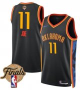Men's Oklahoma City Thunder #11 Isaiah Joe Black 2024-25 City Edition Stitched Basketball Jersey Cheap