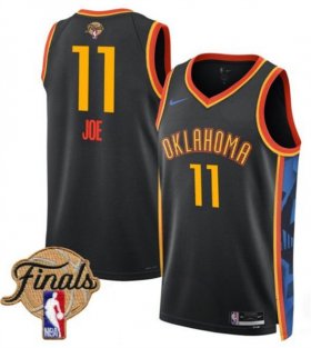 Men\'s Oklahoma City Thunder #11 Isaiah Joe Black 2024-25 City Edition Stitched Basketball Jersey Cheap