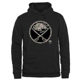 Wholesale Cheap Men\'s Buffalo Sabres Black Rink Warrior Pullover Hoodie