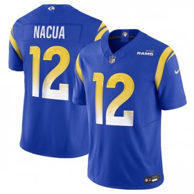 Men\'s Los Angeles Rams #12 Puka Nacua Blue 2024 F.U.S.E. Vapor Untouchable Limited Football Stitched Jersey Cheap