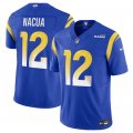 Men's Los Angeles Rams #12 Puka Nacua Blue 2024 F.U.S.E. Vapor Untouchable Limited Football Stitched Jersey Cheap