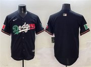 Cheap Men's Los Angeles Dodgers Blank Black Mexico Flag Limited Stitched Baseball Jersey