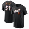 Cheap Men's San Francisco Giants #51 Jung Hoo Lee Anthracite 2025 City Connect Fuse Name & Number T-Shirt