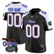 Cheap Men's Florida Gators ACTIVE PLAYER Custom Black Alternate 2024 F.U.S.E. Florida Patch Vapor Limited Stitched Jersey