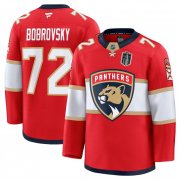 Men's Florida Panthers #72 Sergei Bobrovsky Red 2025 Stanley Cup Final Patch Stitched Hockey Jersey Cheap