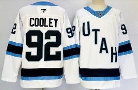 Cheap Men\'s Utah Hockey Club #92 Logan Cooley White 2024-25 Stitched Jersey