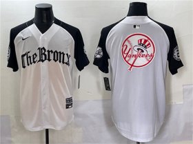 Cheap Men\'s New York Yankees Team Big Logo White Black \'Gothic Legacy Edition\' Vapor Premier Limited Stitched Baseball Jersey