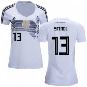 Wholesale Cheap Women\'s Germany #13 Stindl White Home Soccer Country Jersey