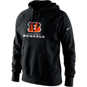 Wholesale Cheap Men\'s Cincinnati Bengals Nike Black Lockup Pullover Hoodie