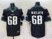 Men's Philadelphia Eagles #68 Jordan Mailata Black 2024 New Vapor Untouchable Limited Football Stitched Jersey Cheap Wholesale