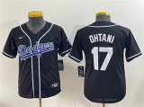 Cheap Youth Los Angeles Dodgers #17 Shohei Ohtani Black Stitched Baseball Jersey