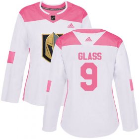 Wholesale Cheap Adidas Golden Knights #9 Cody Glass White/Pink Authentic Fashion Women\'s Stitched NHL Jersey