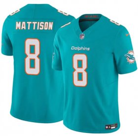 Men\'s Miami Dolphins #8 Alexander Mattison Aqua 2025 F.U.S.E. Vapor Limited Football Stitched Jersey Cheap Wholesale