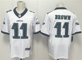 Men\'s Philadelphia Eagles #11 A.J. Brown White 2024 New Vapor Untouchable Limited Football Stitched Jersey Cheap Wholesale