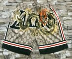 Wholesale Cheap Men's Los Angeles Lakers Dragon Hardwood Classics Soul Swingman Throwback Printed NBA Shorts