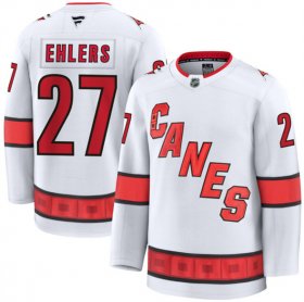 Cheap Men\'s Carolina Hurricanes #27 Nikolaj Ehlers White 2024-25 Away Stitched Hockey Jersey