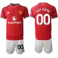Cheap Men's Manchester United Custom 2025-26 Red Home Soccer Jersey Suit