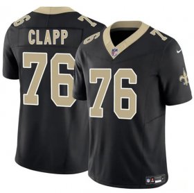 Men\'s New Orleans Saints #76 Will Clapp Black 2025 F.U.S.E. Vapor Limited Football Stitched Jersey Cheap