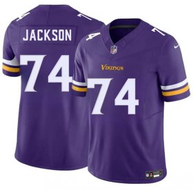Cheap Men\'s Minnesota Vikings #74 Donovan Jackson Purple 2025 Draft F.U.S.E. Vapor Untouchable Limited Football Stitched Jersey