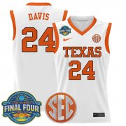 Cheap Men's Texas Longhorns #24 Clarissa Davis White 2025 Sec Women