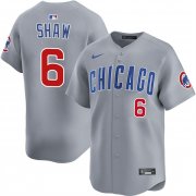 Men's Chicago Cubs #6 Matt Shaw Gray Limited Stitched Baseball Jersey Cheap