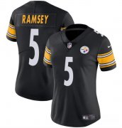 Women's Pittsburgh Steelers #5 Jalen Ramsey Black 2025 Vapor Untouchable Limited Football Stitched Jersey(Run Small) Cheap Wholesale