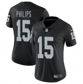 Women\'s Las Vegas Raiders #15 Kyle Philips Black 2025 Vapor Football Stitched Jersey(Run Small) Cheap